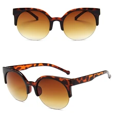 Солнцезащитные очки «кошачий глаз» Женские винтажные Круглые Солнцезащитные очки полуоправы солнцезащитные очки вдохновленные круглые водительские очки дропшиппинг