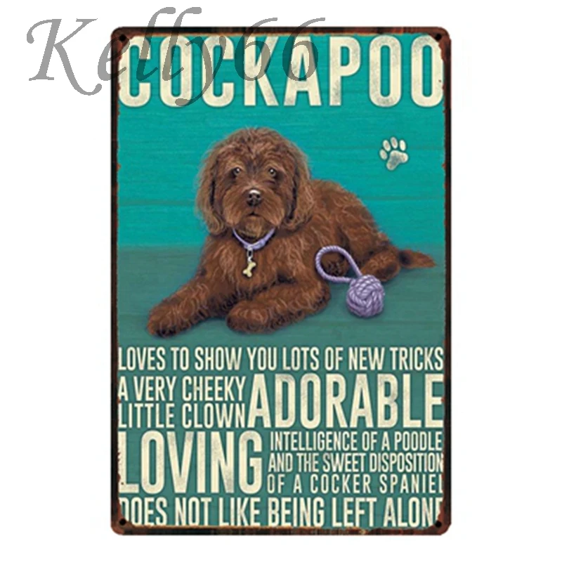 

[ Kelly66 ] COCKAPOO Metal Sign Tin Poster Home Decor Bar Wall Art Painting 20*30 CM Size y-1618
