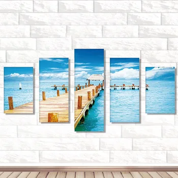 

Sea View Diamond Painting DIY Embroidery Bridge Full Round Rhinestones Cross Stitch Mosaic Picture Wall Living Room Decoration