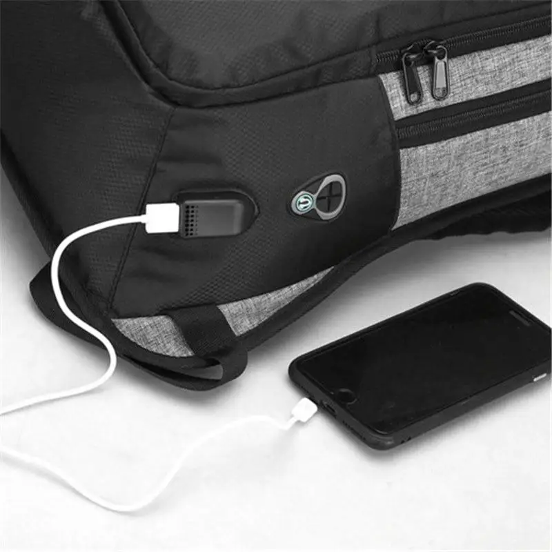 Мужской рюкзак 15 6 дюйма с usb зарядкой бизнес для мужчин Противоугонный