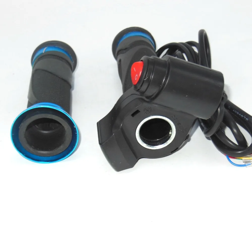 Clearance 12V-84V  EVfitting new style Ignition gas handle with battery status indicator Aluminum alloy rolling Electric Bike Throttle 4