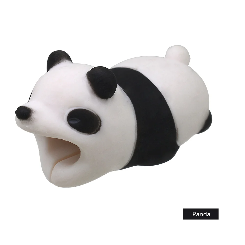

TISHRIC Super Hot Sale Cable Bite Animal Protector For iphone Panda Dog Cat Elmo cable chompers drop shipping