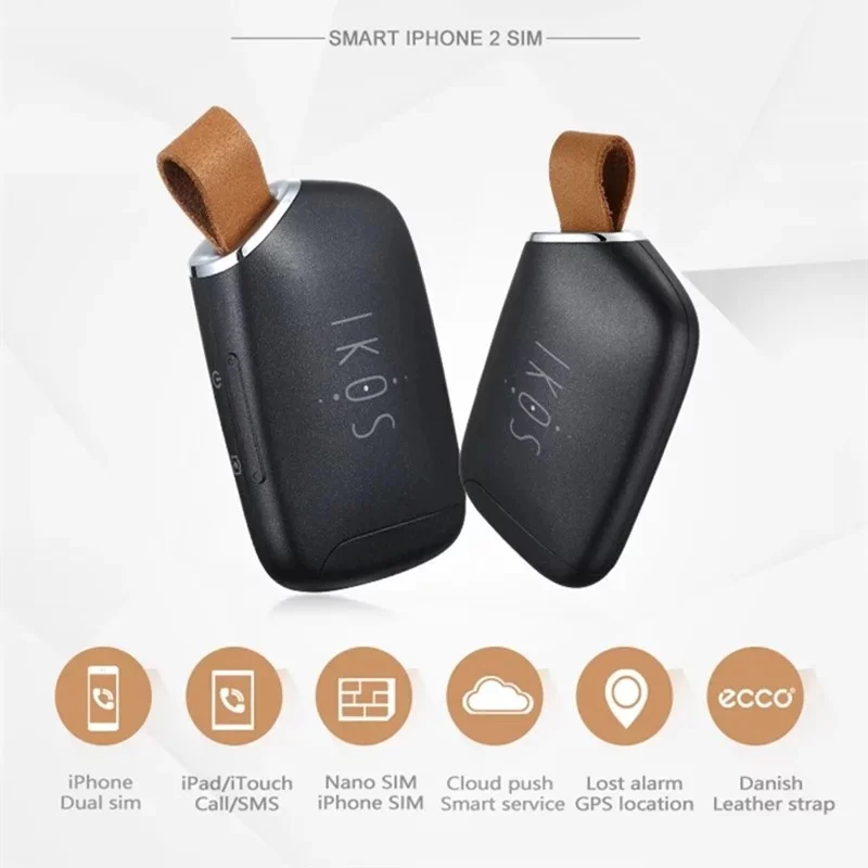 Адаптер IKOS для двух активных sim карт iPhone 6 7 8 X XS MAX две SIM карты Bluetooth адаптер в