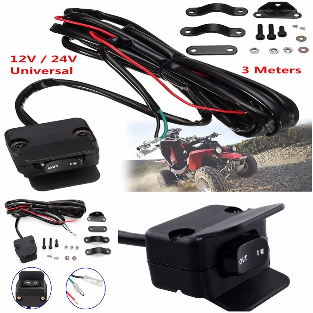 3M 12V/24V Universal Motorcycle ATV/UTV Winch Rocker Switch Handlebar