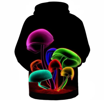 

Hot Sale Colorful Mushroom Printed Hoodies Men 3D Sweatshirt Quality Plus size Pullover Novelty 3XL Streetwear Male Hooded Tops