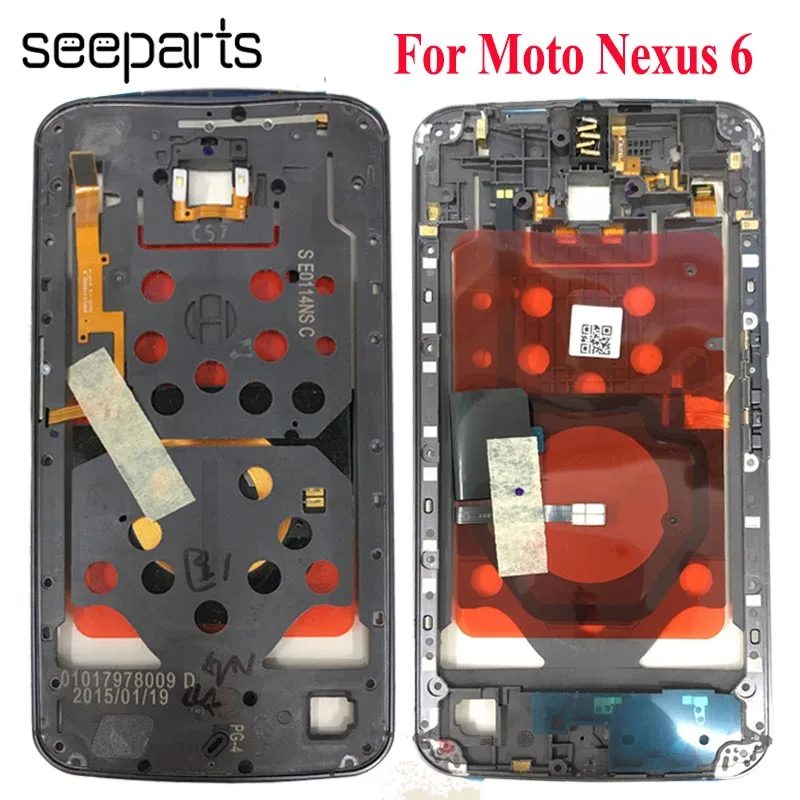 

5,96 ''для Motorola Nexus 6 XT1100 XT1103 средняя Рамка передняя рамка Лицевая панель Корпус для Moto nexus 6 средняя рамка