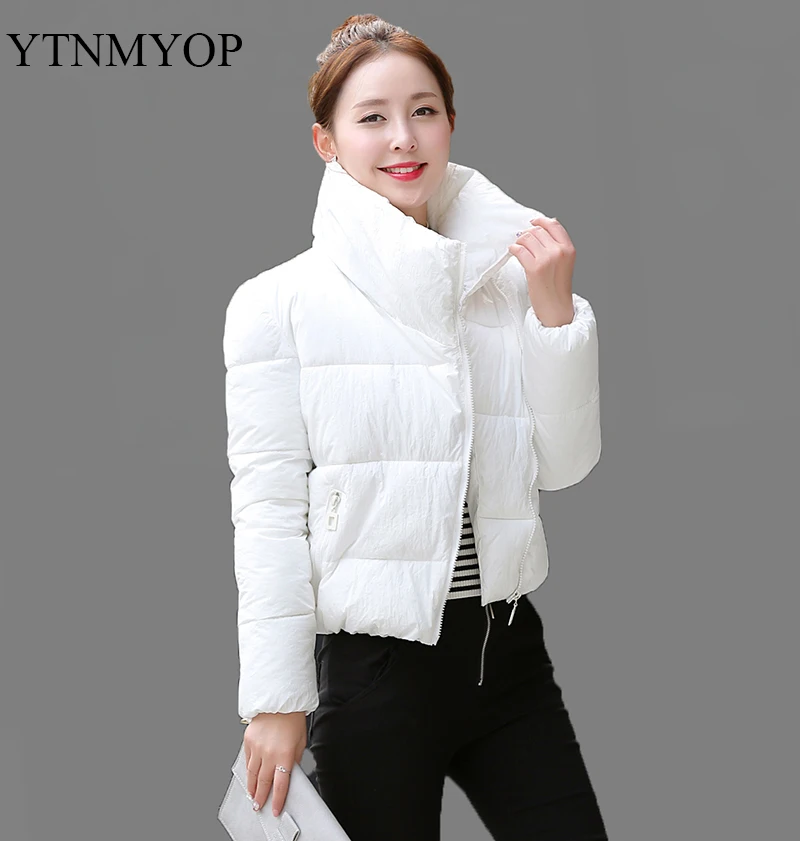 White Short Winter Jacket Women New Arrival Young Girls Clothing