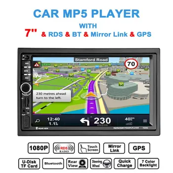 

2Din 7" Bluetooth Touch Screen Car MP5 Player Audio Car Stereo FM Radio Video Player Remote Control Android Autoradio