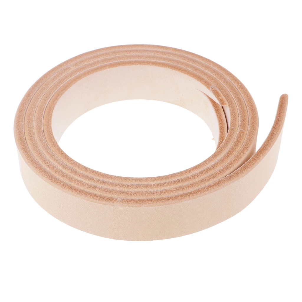 100-135cm Long Natural Genuine Leather Strap Strips for Leathercraft Accessories