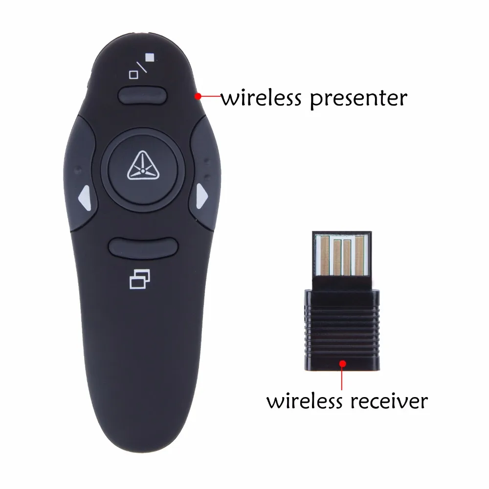 PPT пульт дистанционного управления с красной лазерной указкой, power Point 2,4G USB Presenter контроллер