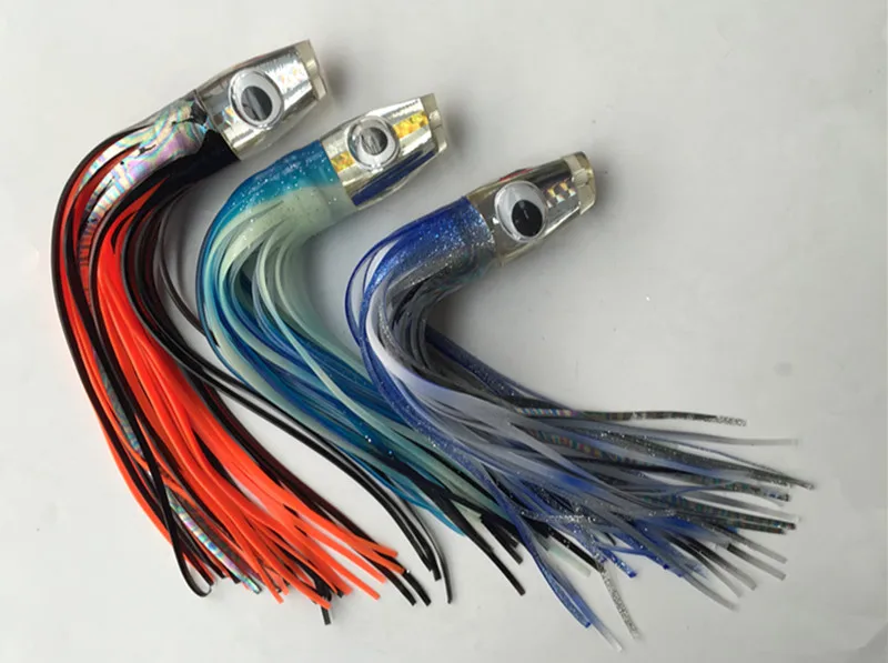 

12.5inch Double Octopus Skirt Lure With Resin Head Biat Tuna Lure Marlin Bait Big Sea Trolling Bait