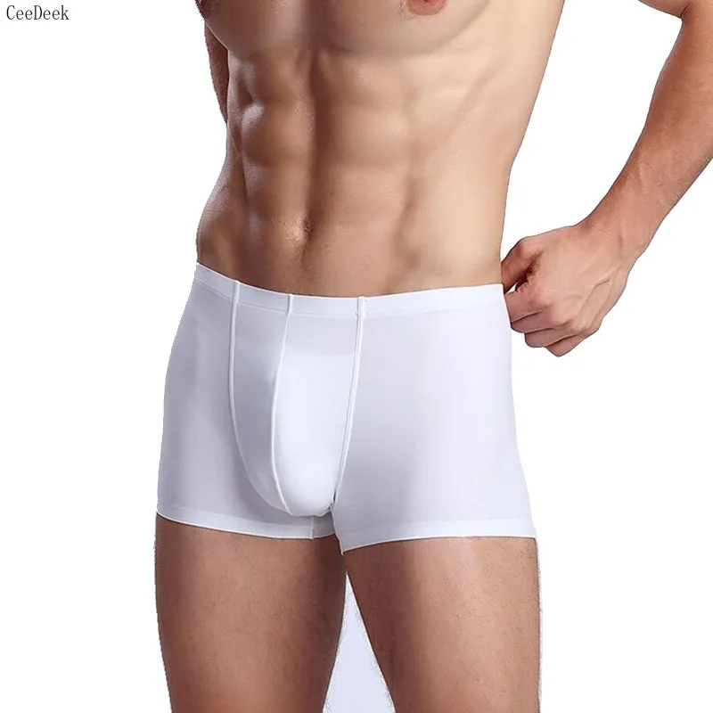 Men Underwear Big Size Sexy Boxers Male Shorts Seamless Breathable