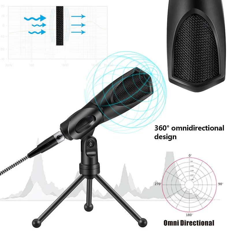 Professional USB Wired Sound Recording Microphone with