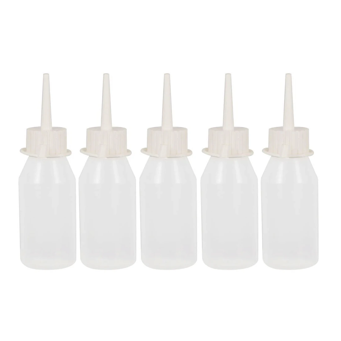 Sewing machine oil bottle with cap 5 pieces 50ml clear white plasticin