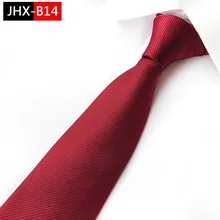 Klasyczne czerwone krawaty ślubne męskie oficjalne akcesoria biznesowe ślubne Groom ślubne 8CM krawaty tanie tanio EASY H Moda SILK Poliester Dla dorosłych Szyi krawat Jeden rozmiar JHX-B Plaid