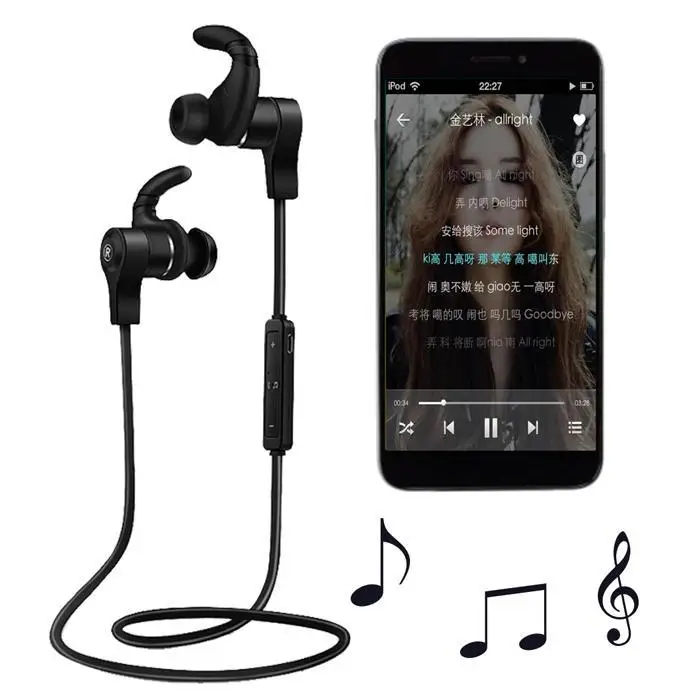Беспроводные Bluetooth наушники стерео Супер Бас гарнитура для Xiaomi iPhone спортивные