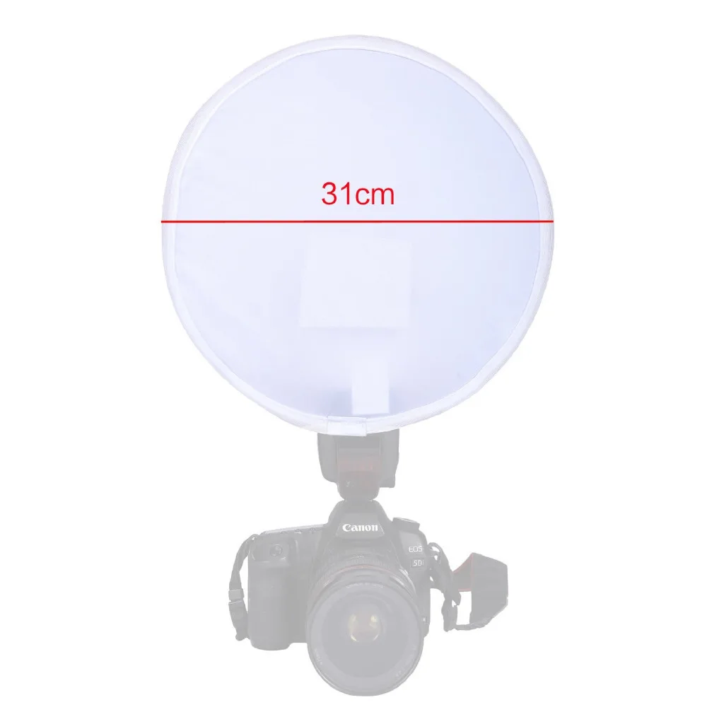 

Fomito 31cm round diffuser 18% Gray card for White balance Card Board Round Flash Diffuser Softbox for nikon for canon for sony