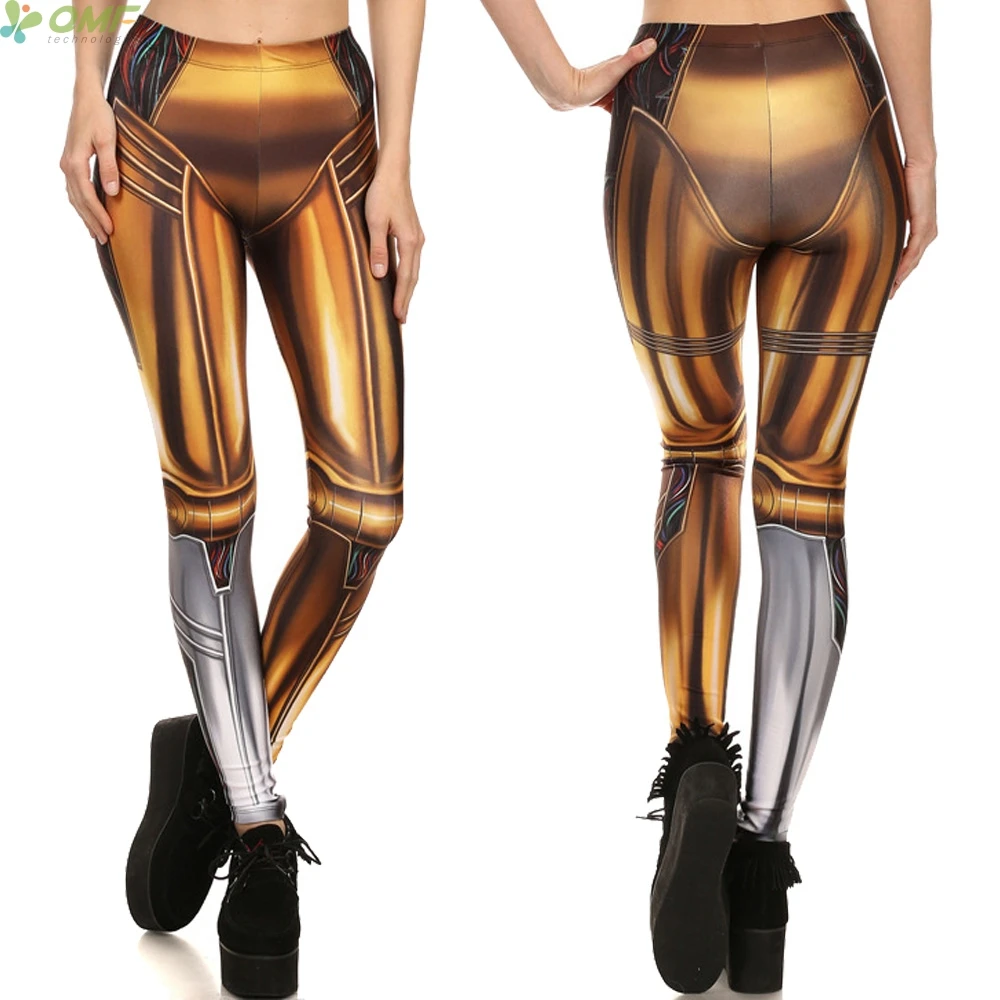 ゴールデン鎧c 3po 3dプリントレギンススターウォーズコスプレ鉛筆ズボンボディコンパンク女性パンツゴールドロボットスキニーパンツレギンス Robot Leggings 3d Printed Leggingsprinted Leggings Aliexpress