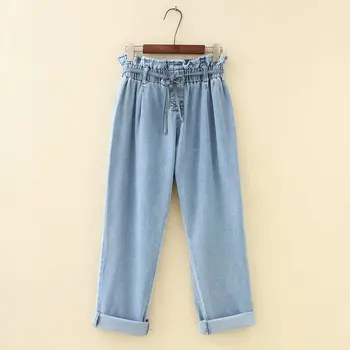 

2019 Plus Size Casual Jeans Spring Women Clothing Fashion Loose Denim Harem Pants S6-8629