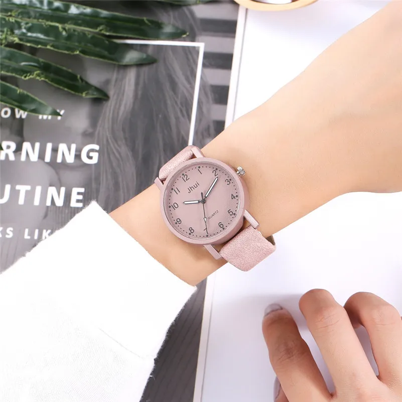 Retro Simple Women Watches Laides Casual Quartz Wrist Watch Multicolor Leather Band New Strap Watch Female Clock reloj mujer /C