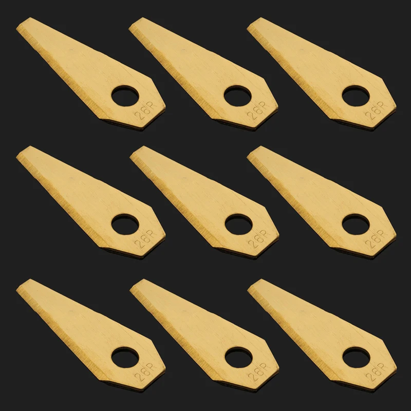 9Pcs Titanium Golden Replacement Robotic Mower Blade For Bosch Indego Lawnmower