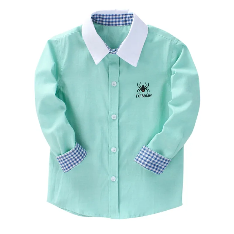 Детская рубашка, Весенняя рубашка для маленьких мальчиков и девочек, рубашка с длинными рукавами и вышивкой «Человек-паук», модная детская одежда