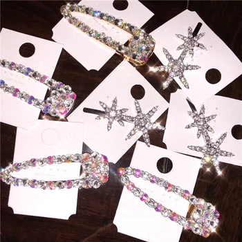 

1Pcs Fashion Women Girl Korean Fashion Rhinestone Barrette Hairpins Clips Butterfly blingbling Headwear Hair Band Accessories
