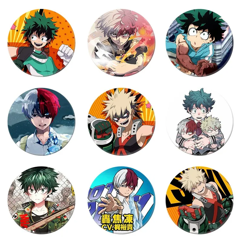 

1pcs Anime My Hero Academia Cosplay Badge Cartoon Boku No Hero Academia Brooch Pins Izuku Collection Bags Badges For Backpacks