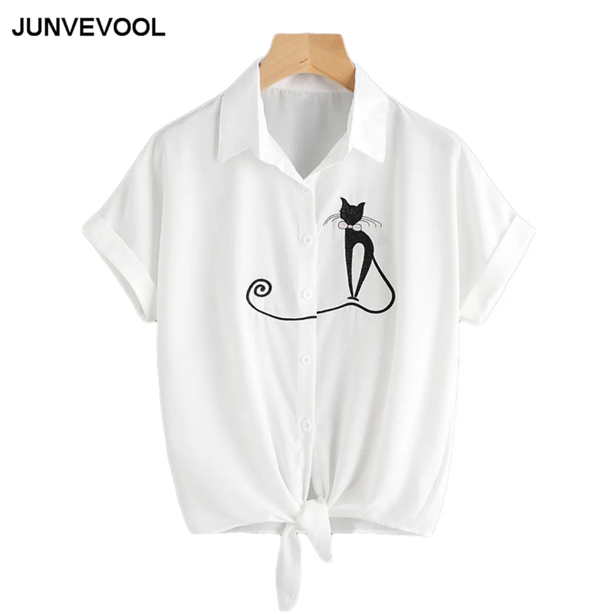 Long Tailed Cat T shirt Women's Batwing Sleeve Harajuku t shirt Attire