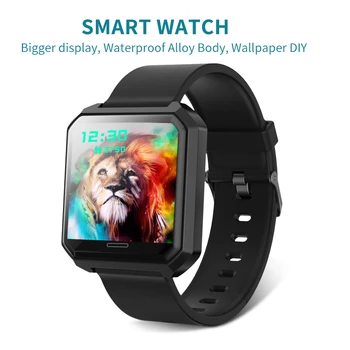 

Big Display Waterproof Smart Wristband Wallpaper DIY HR BP BO Detection Smartwatch Long Battery Life PPG Smart Bracelet Distance