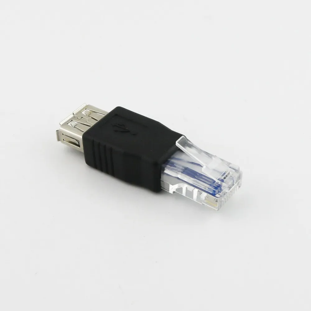 

1pc RJ45 Male To USB 2.0 A Female Socket LAN Network Ethernet Router Plug Adapter Converter