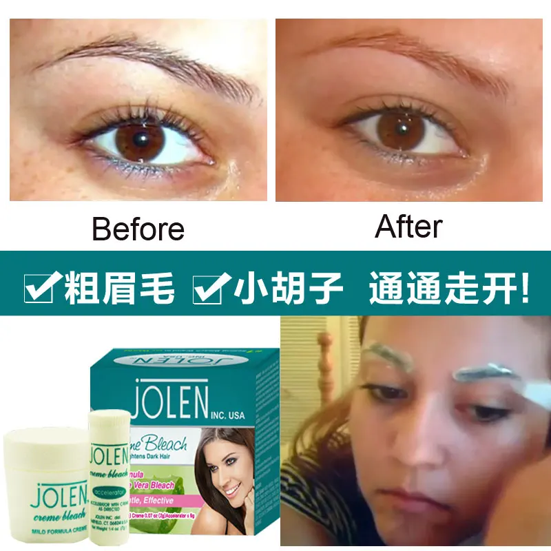 Aloe Gentle Women Facial Hair Bleaching Cream Body Eyebrow Bleach Cream Lighten Dark Hair Whitening Mustach Removal Jolen Emulsion Aliexpress