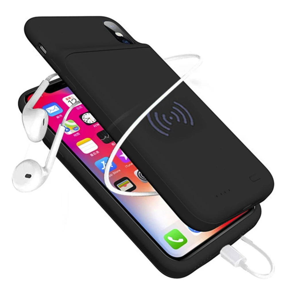 Qi Wireless Charger For Iphone 6 Iphone 6s Including Wireless Charging Receiver Case And Sleep Friendly Wireless Charging Pad Station Black
