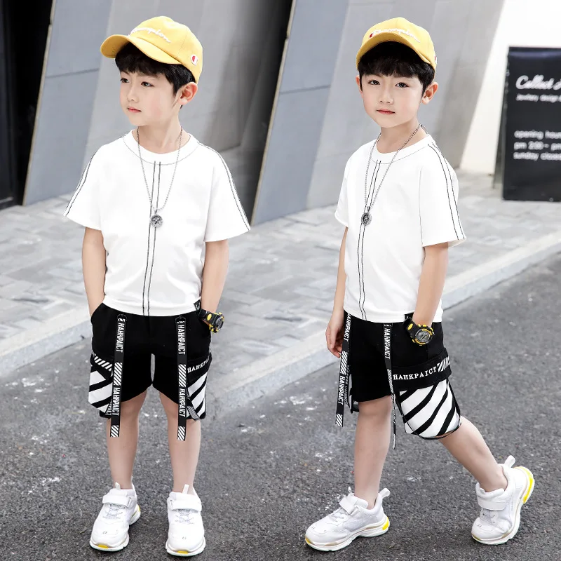 

Summer Kids Clothes Children Boy Clothing Set 2019 Toddler Boutique Outfits T-shirt + Shorts 2 3 4 5 6 7 8 9 10 11 12 13 Years