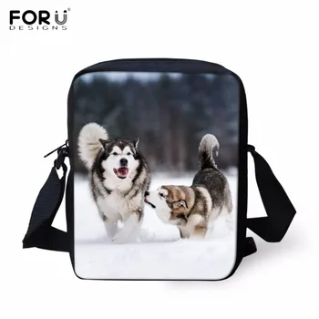 

FORUDESIGNS Cool 3D Animal Alaskan Malamute Printed School Bags Kids Kindergarten Students Mini Satchels Children Crossbody Bags