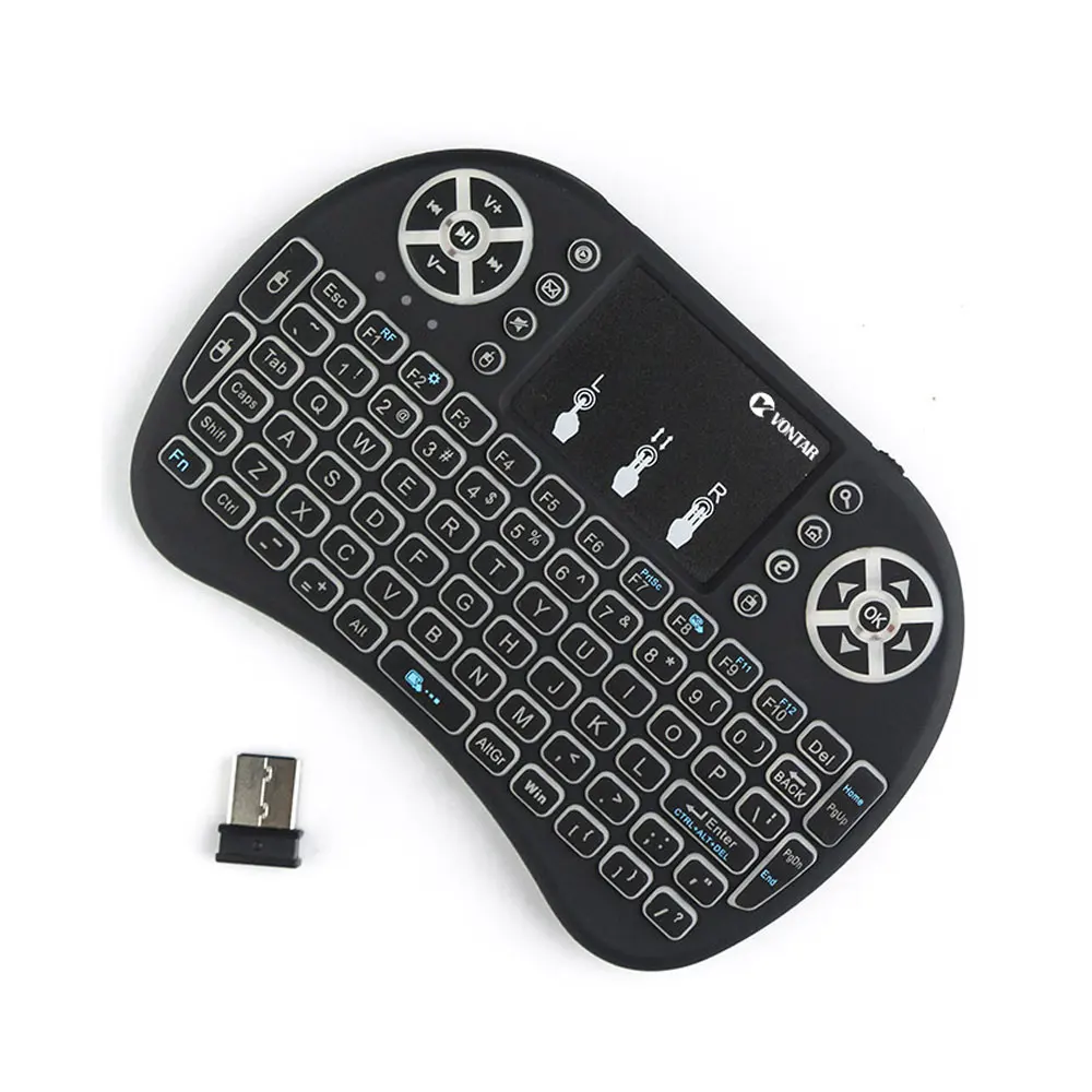 20 шт. с подсветкой i8 Air Mouse Мини Беспроводная клавиатура сенсорная панель Пульт