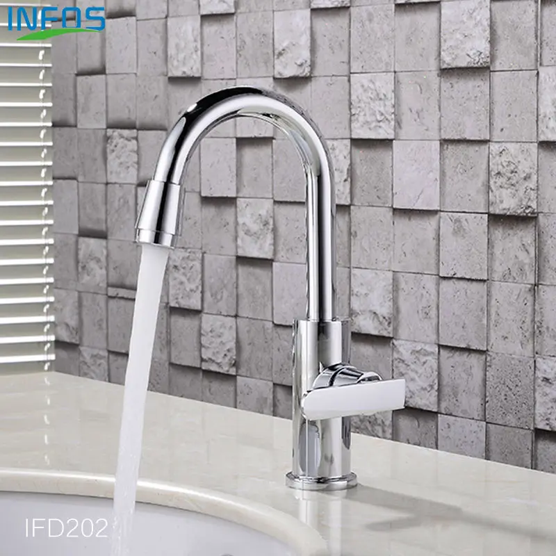 INFOS Brass Rotary Faucet Kitchen Sink Mixer Tap Single Hole Deck Mounted torneira cozinha Cold Water grifo osmosis IFD202