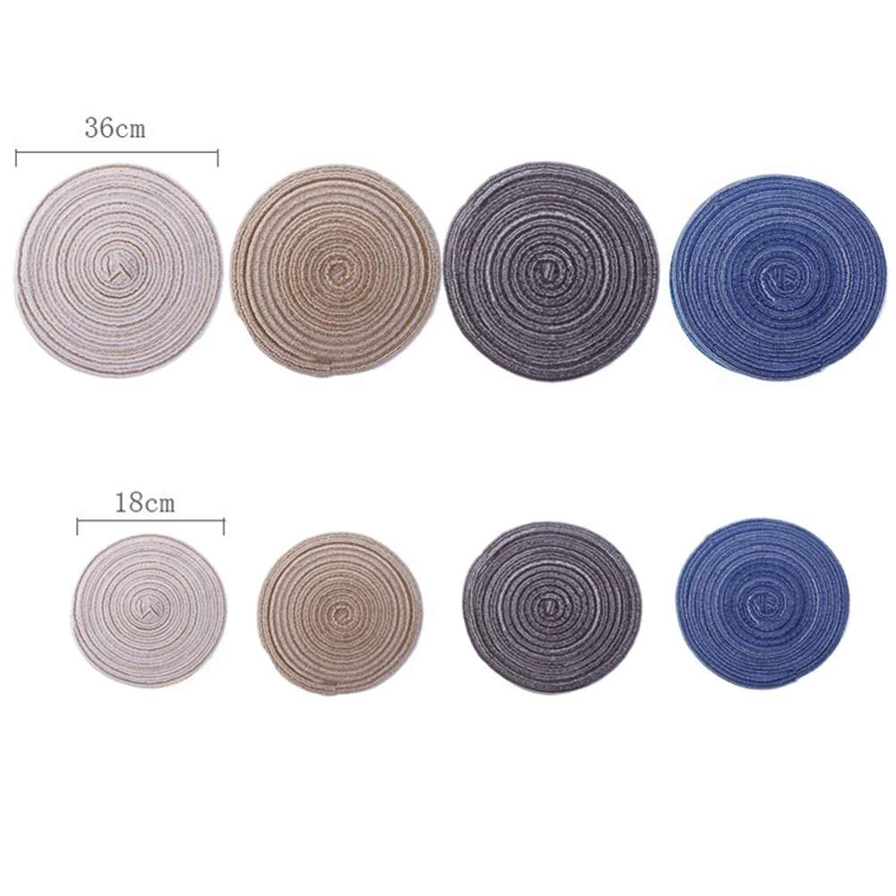 1 قطعة جديد جولة القطن الغزل النسيج الحرارة كأس معزول قاعدة للأواني الساخنة تحديد الموقع طاولة طعام ديكور الساخن