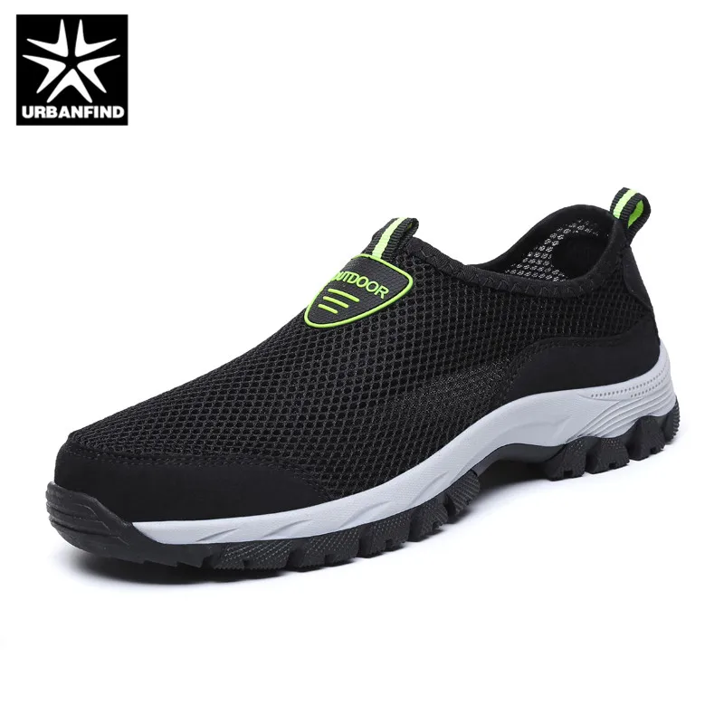 URBANFIND 2019 Men Summer Comfortable Casual Shoes Slip-on Breathable Air Mesh Flats Trainers Sneakers Water Loafers 39-49 | Обувь