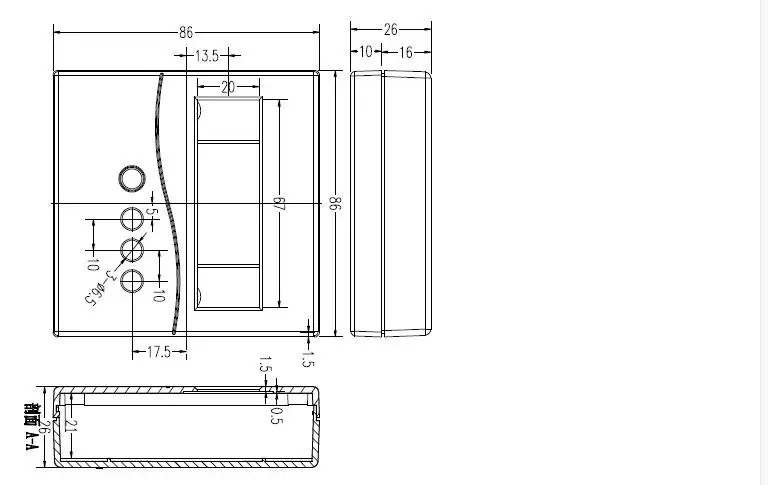 86 Пластик ящик проект корпус чехол для DIY метр тестер LCD1602 с металлической кнопкой