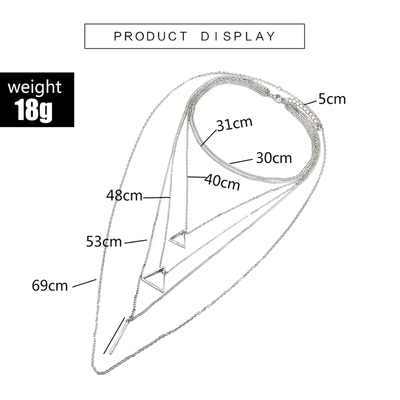 Tocona богемный треугольник бар подвеска с бруском многослойные ожерелья серебро сплав Чокеры ожерелье воротник для женщин ювелирные изделия 6424