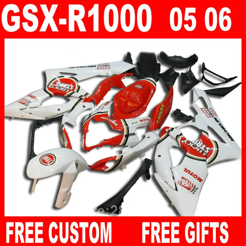 

Injection molded fairing kit for Suzuki GSXR1000 05 06 red white black bodywork fairings set GSXR1000 2005 2006 IT62