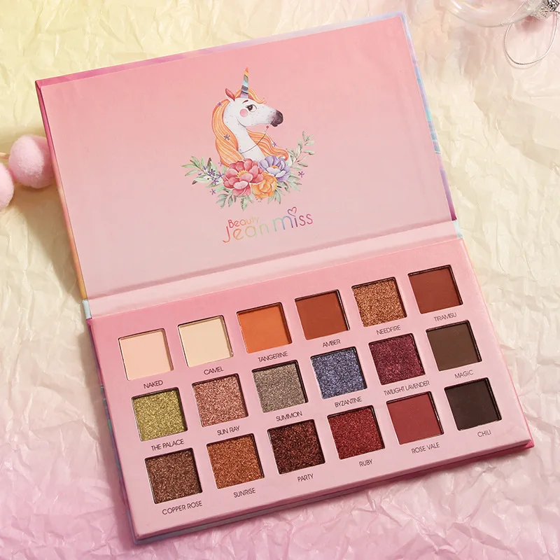 

18 Color Matte Eyeshadow Pallete Unicorn Shimmer Eye Shadow Palette Professional Makeup Palette Rainbow Eye Shadow
