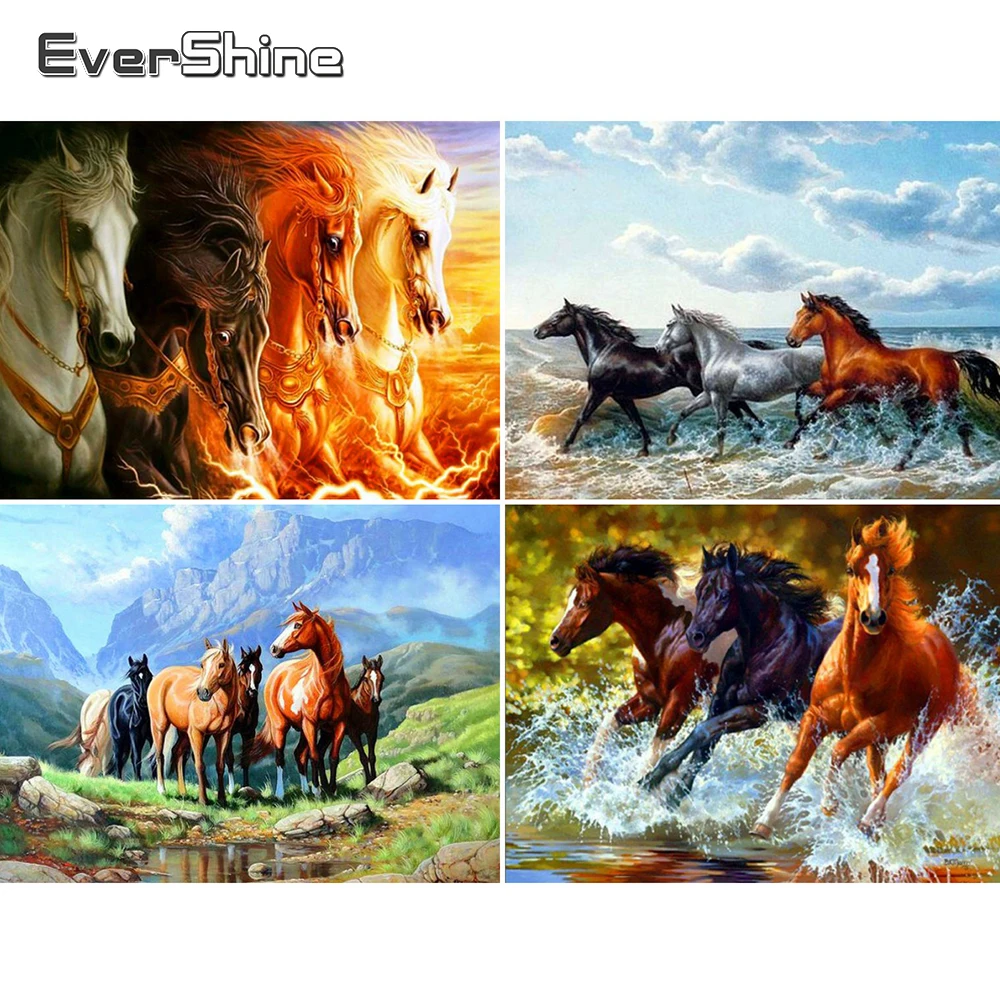 Evershine 5D Алмазная мозаика распродажа вышивка крестиком лошадь алмазная | Отзывы и видеообзор