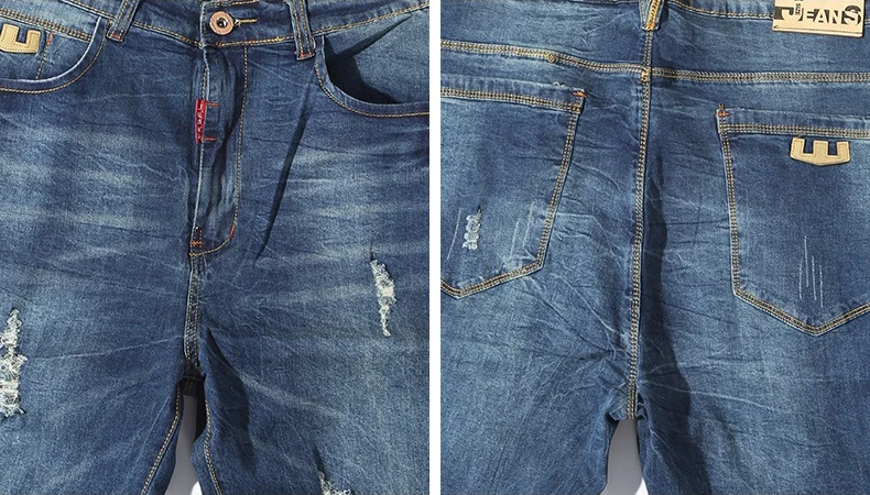 32-48 шорты джинсы для мужчин лето мода мужской бренд Тонкий стрейч прямой колледж хип-хоп Бермуды для пляжа хлопок короткие джинсовые брюки