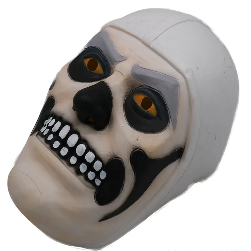 Игры битва череп Десантник латексная маска для косплея Половина лица террор маска на Хеллоуин и Рождество реквизит подарки для взрослых