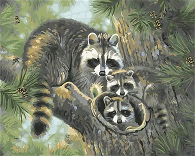 

DRAWJOY Framed Picture Painting & Calligraphy Of Animals DIY Painting By Numbers Coloring By Numbers Home Decor