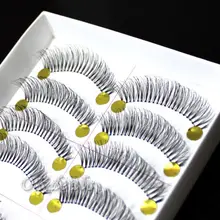 10 пар накладных ресниц натуральные длинные мягкие Накладные ресницы ручной работы толстые крестообразные инструменты для наращивания красоты объемные