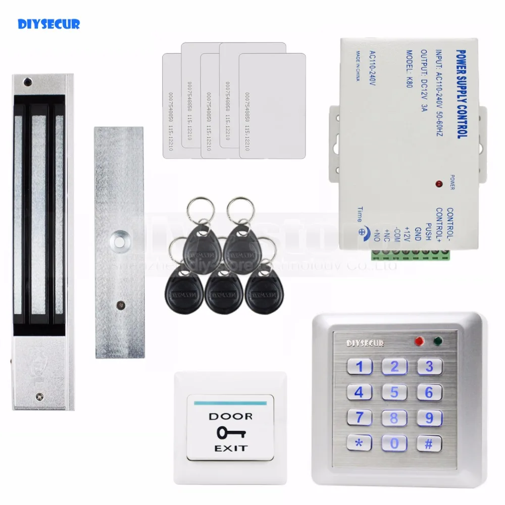 DIYSECUR водонепроницаемый магнитный замок 280 кг 125 кГц RFID считыватель Пароль