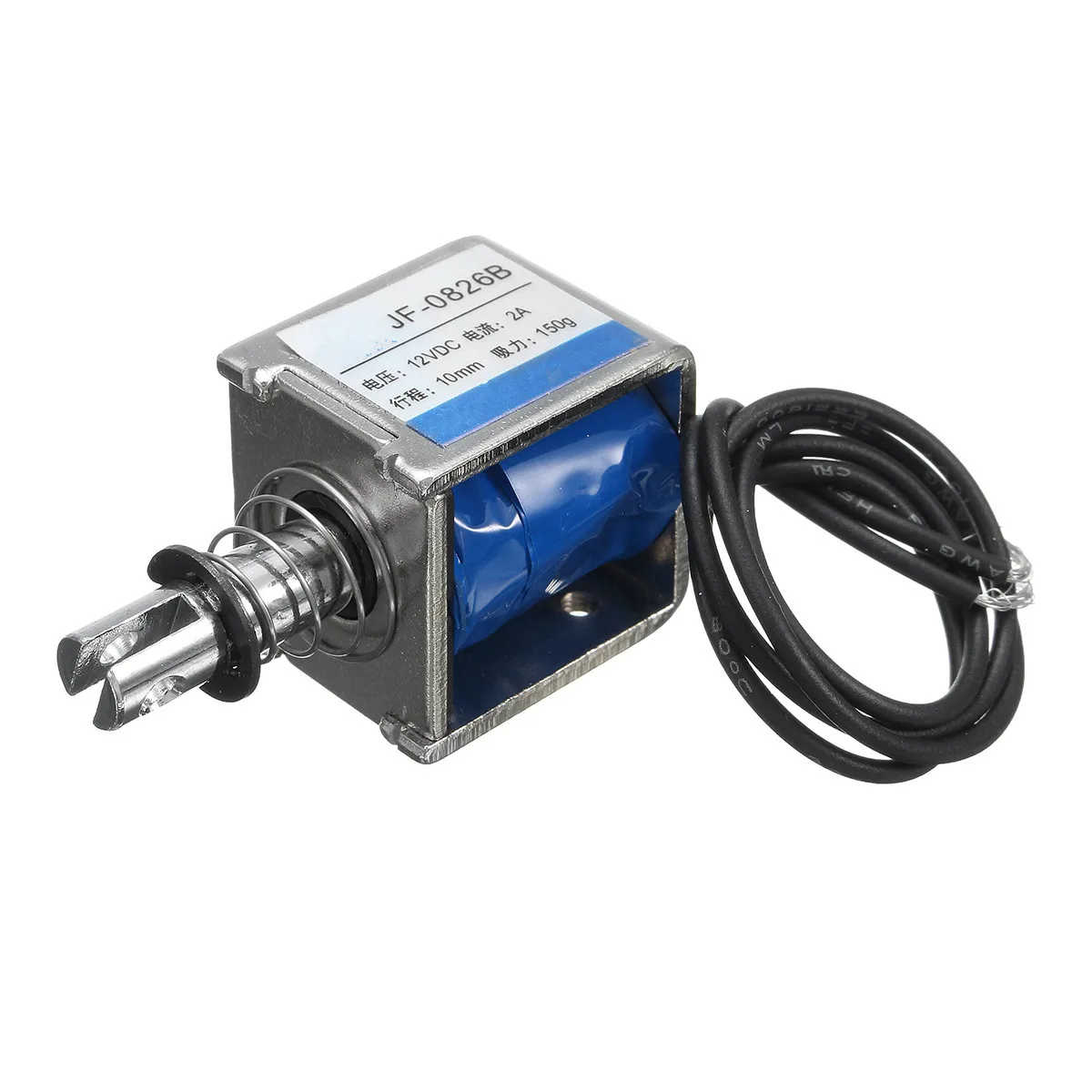 JF-0826B 12V//2A Reset 10mm Push Pull Type Open Frame Solenoid Electromagnet Tool